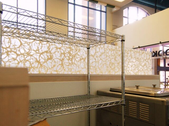 Glass Laminated Washi Sneeze Guard For A Commercial Project